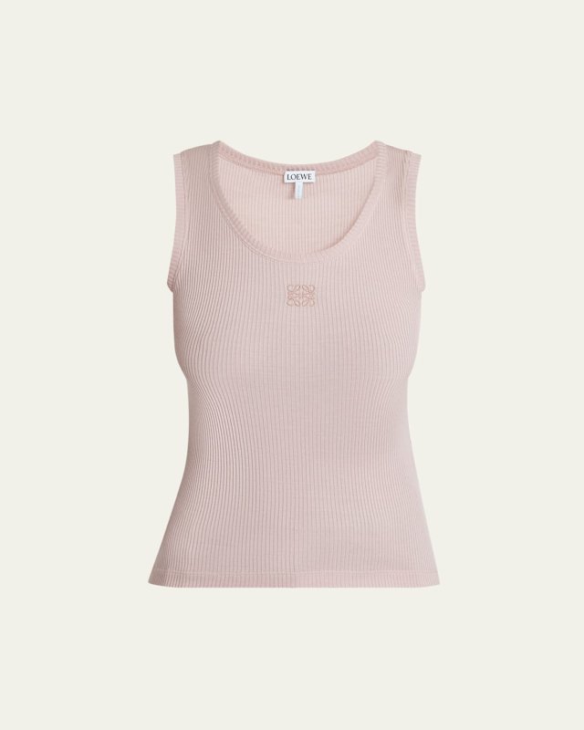 Anagram Logo Ribbed Tank Top